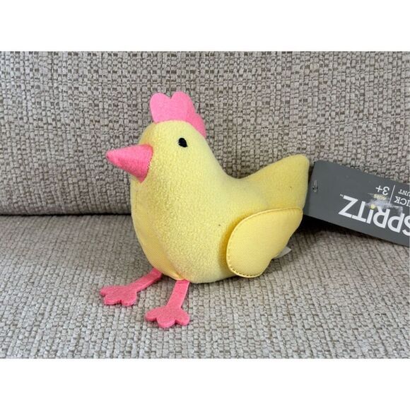 Target Spritz yellow and pink baby plush Easter chicken bird - Picture 1 of 7